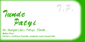 tunde patyi business card